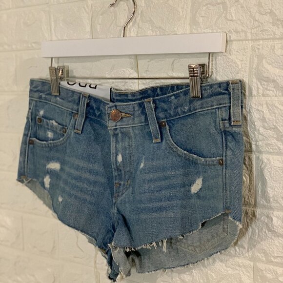 BRAND NEW BDG DOLPHIN LOW RISE DENIM SHORTS | MEDIUM BLUE WASH | CHEEKY MODERN E - Picture 2 of 8